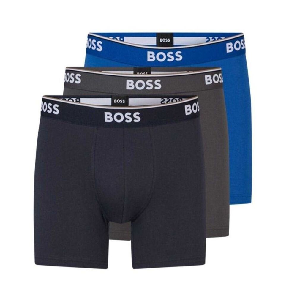 Boss Mens Boxer Shorts (Pack of 3) / Navy/Blue/Gray